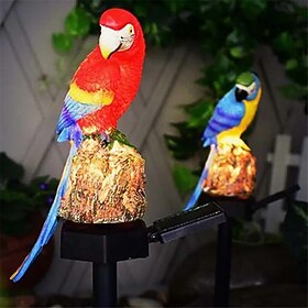 LED Solar Courtyard Outdoor Decorative Lights Parrot Lights Backyard Lighting Paths Landscape Ecological Markers Ground Mounted Lawn Lights Holiday Party Decor