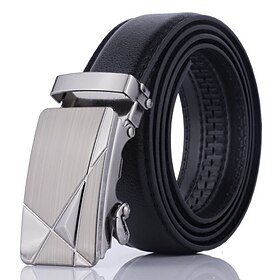 Men's Sashes Belt Men's belt Waist Belt Silver Wine Red PU Leather Alloy Modern Contemporary Solid / Plain Color Daily Wear Vacation Casual Daily