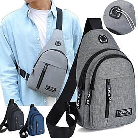 2023 New Chest Bag Men's Fashion Trend Oxford Cloth Single Shoulder Backpack Korean Casual Waterproof Single Shoulder Messenger Bag