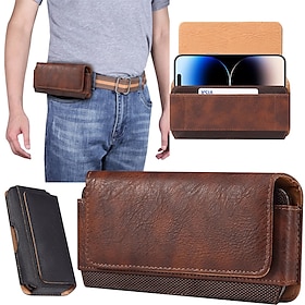 Men Genuine Leather Waist Pack Thick Cowhide Waist Bags Functional Leather Shoulder Bag  Mini Travel Chest Bag Phone Pack