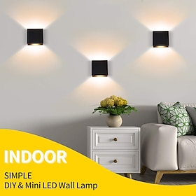 Lightinthebox LED-wandlamp voor buiten waterdicht 6W op en neer verlichting binnen dubbelkops gebogen wandlamp moderne slaapkamer warm wit licht 90-264v