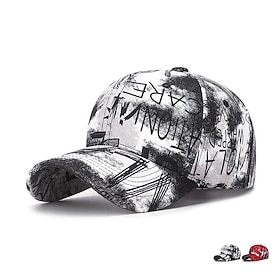 Unisex Cap Basecap Sonnenhut Schwarz Rote Baumwolle Reise Strand Design Outdoor Urlaub Graffiti Einstellbar Sonnenschutz Modisch