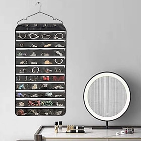 80 zakken dubbelzijdig hangende sieraden display organizer opbergtas non-woven opvouwbare ring ketting armband pouch
