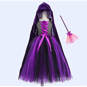 Witch Halloween Dress Cosplay Costume Party Costume Walpurgis Night Kid's Girls' Carnival Masquerade Carnival Party / Evening Weekend Easy Halloween Costumes D