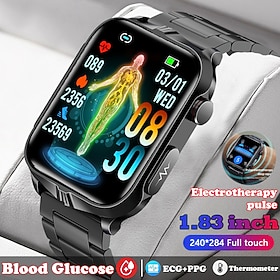 Smart Watch for Men Women, 1.83 HD Full Touch Fitness Tracker with Heart Rate, Body Temperature Monitor, Sleep Tracker, Activity Tracker with Step Counter Wate