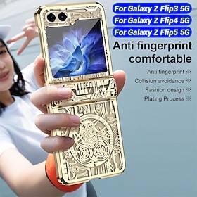 Phone Case For Samsung Galaxy Z Flip 7 Z Flip 6 Z Flip 5 Z Flip 4 Z Flip 3 Back Cover Pattern Anti-Scratch Shockproof Tile TPU PC