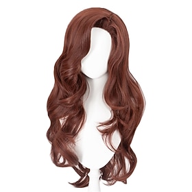 Fantasy Maiden Long Wavy Auburn Cosplay Halloween Wig