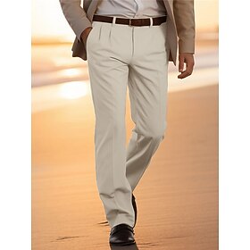 Herren Hose Chinos Freizeithose Fronttasche Einfach Komfort Atmungsaktiv Lässig Täglich Geschäft Mode Basic Gelb Dunkelgray