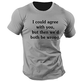 Letter Graphic Prints Black Blue Green T shirt Tee Graphic Tee Men's Graphic Cotton Blend Shirt Classic Casual Shirt Short Sleeve Comfortable Tee Outdoor Stree