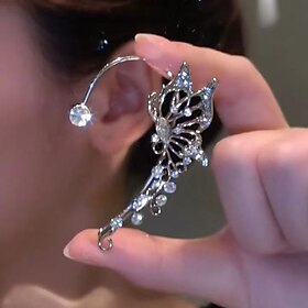 Women's Clip on Earring Fine Jewelry Classic Precious Stylish Simple Earrings Jewelry Silver / Gold For Wedding Party 1PC
