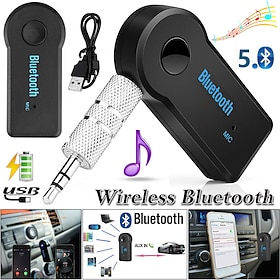Wireless Bluetooth 3.5mm AUX Audio Stereo Music Home Car Receiver Adapter Mic Bluetooth Receiver 3.5mm Wireless Car Bluetooth Adaptor Aux Car Audio Receiver Co