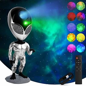 Astronaut Aliens Star Projector Talking Nebula Projector Light With Timer And Remote Control Repeat What You Say Breathing Light Effect Gal