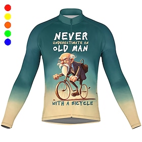 21Grams Men's Cycling Jersey Long Sleeve Bike Top With 3 Rear Pockets Mountain Bike MTB Road Bike Cycling Breathable Quick Dry Moisture Wic
