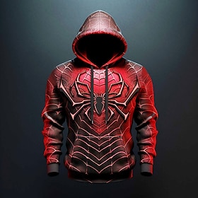 Halloween Spider: No Way Home Mens Graphic Hoodie Spiders Web Fashion Daily Basic 3D Print Pullover Sports Outdoor Holiday Vacation Hoodies