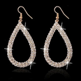 Women's Drop Earrings Fine Jewelry Classic Precious Stylish Simple Earrings Jewelry Silver / Gold For Wedding Party 1 Pair