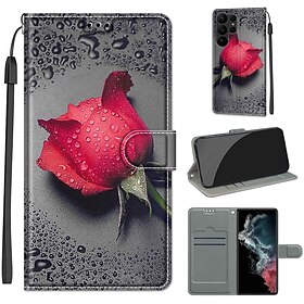 Phone Case For Samsung Galaxy S25 S24 S23 S22 S21 FE S21 Ultra Plus A54 A32 A22 Wallet Case with Stand Holder Magnetic Full Body Protective TPU PU Leather