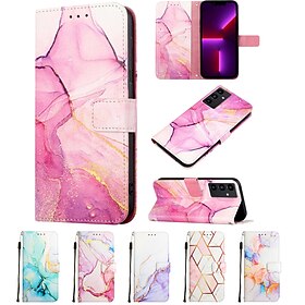 Phone Case For Samsung Galaxy S25 S24 S23 S23 FE S22 S21 Ultra Plus A54 A33 A23 A12 Wallet Case Full Body Protective Card Slot Holder Stand Shockproof Graphic