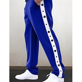Herren Jogginghose Trainingshose Hosen abreißen Hose Hosen Jogginghose mit geradem Bein Tasche Wegreißen Seitentaste Glatt Komfort Atmungsaktiv Outdoor Täglich