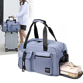 Travel Duffel Bag with Shoe Compartment  Stylish and Spacious Sports  Weekend Bag with Multiple Pockets for Men and Women