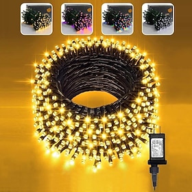 Niederspannungssicherheit 8-Funktionen Lichterkette Halloween Erntedankfest Hochzeit Innen- und Außendekoration 10 Meter 100 Lichter 20 Meter 200 Lichter 30 Me
