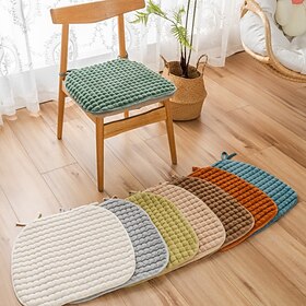 Square Seat Cushion, Super Soft Chair Pads for Sofa, Stool, Chair, Non Skid Chair Mat Cover with Ties for Home, Office, Outdoor