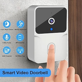 wifi video ringeklokke trådløst hd kamera pir bevegelsesdeteksjon ir alarm sikkerhet smart hjem dørklokke wifi intercom for hjemmet
