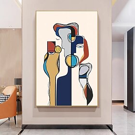 Mintura – Peintures à L'huile Sur Toile Avec Personnages De Dessins Animés Faits à La Main, Décoration Murale, Image Abstraite Moderne Pour