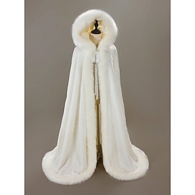 Cape Élégant Garder au Chaud Sans manches Polyester Boléros de Mariage Avec Couleur unie Pour Mariage Automne  Hiver