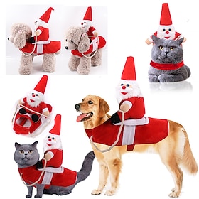 Hunde Katzen Weihnachtskostüm Weihnachtsoutfit Modisch Kuschelig Winter Weich Waschbar Komfortabel Weihnachten Outdoor Casual Festival Heiser Labrador Alaska -