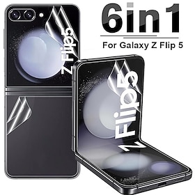 2 Sets Screen Protector Camera Lens Protector Back Screen Protector For Samsung Galaxy Z Flip 7 Z Flip 6 Z Flip 5 TPU Hydrogel Anti Bubbles Anti-Fingerprint H