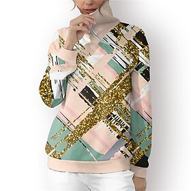 Women's Golf Pullover Sweatshirt Light Pink Pink Blue Long Sleeve Thermal Warm Top Fall Winter Ladies Golf Attire Clothes Outfits Wear Apparel
