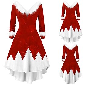 Santa Claus Christmas Dress Fancy Christmas Dress Women's Christmas 1950s Adults' Christmas New Year Christmas Eve Christmas Party New Year Eve Dress