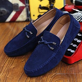 Men's Burgundy Faux Suede Loafers  Stylish Slip-On Moccasin Driving Shoes with Decorative Lace for Casual and Formal Occasions