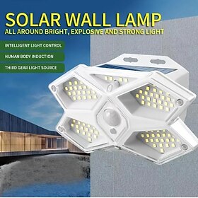 Solar Flood Lights Outdoor Waterproof Wall Lamp Motion Sensor Street Light Security Flood Lamp Garden Decor Landscape Lighting