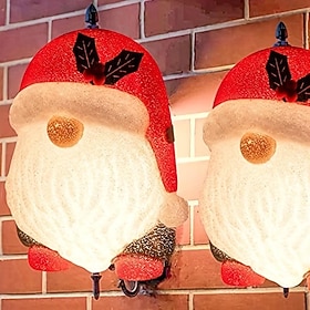 Décorations de couverture de lumière de porche du père noël de noël en plein air, couvertures de lampadaire/lampadaire rouge pour la décoration de porte de mai