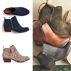 Women's Boots Motorcycle Boots Plus Size Outdoor Work Daily Booties Ankle Boots Block Heel Round Toe Vintage Fashion Casual Walking Faux Leather Loafer Leopard