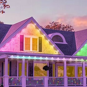 LED Permanent Outdoor Lights 10m 20Leds with Remote Control Christmas New Year Indoor and Outdoor RGBIC Decorative Light String Low Voltage Safety Plug