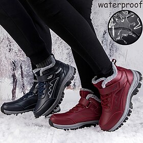 Men's Women's Sneakers Boots Snow Boots Waterproof Boots Plus Size Outdoor Work Daily Fleece Lined Booties Ankle Boots Summer Winter Flat Heel Wedge Heel Round