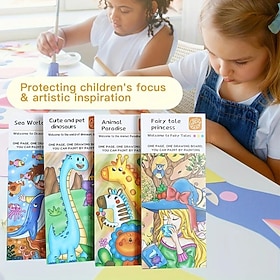Ensemble de livres de peinture à l'aquarelle portables de 20 pièces, parfait pour les enfants de 3 à 5 ans pour apprendre et créer