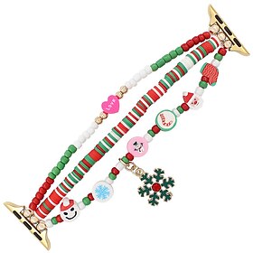 Jewelry Bracelet Compatible with Apple Watch band 38mm 40mm 41mm 42mm 44mm 45mm 49mm Women Crystal Double Chain Beads Strap Replacement Wristband for iwatch Se