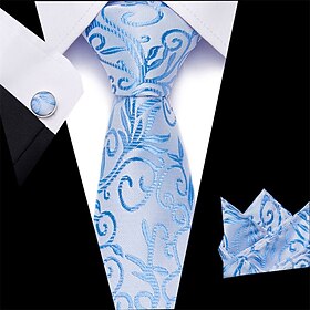 Men's Vintage Ties Floral Light Pink Black Pink 2024