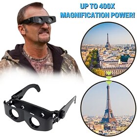 Zoomable Wearable Binoculars Bird Watching Kids Adults Binocular Night Vision Glasses Hands Free Sports Opera Glasses Macular Degeneration Glass Optics Best C