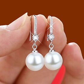 Women's Stud Earrings Drop Earrings Hoop Earrings Geometrical Drop Elegant Vintage Stylish Simple Luxury Imitation Pearl Earrings Jewelry 1# / 2# / 3# For Wedd