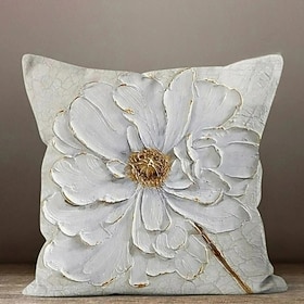 Fodera per cuscino doppio lato fiore blu 1 pz federa morbida decorativa quadrata per camera da letto divano del soggiorno poltrona