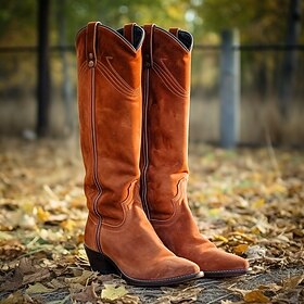Women's Boots Biker boots Cowboy Boots Outdoor Daily Mid Calf Boots Buckle Block Heel Flat Heel Round Toe Punk Vacation Vintage Faux Suede Zipper Camel Black B