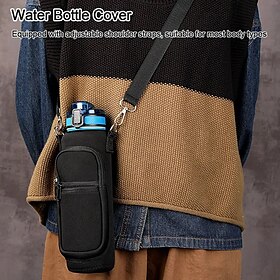 Mobile phone Bag Water Bottle Carrier Bag With Zipper Bag Compatible With 32oz Tumbler With Handle Gradient Color Water Bottle Holder For running hiking cyclin