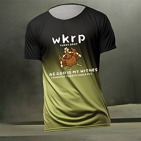 Men's WKRP Turkey Drop Funny Graphic T-Shirt - 'As God Is My Witness' Pop Culture Tee