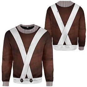 Charlie and the Chocolate Factory Willy Wonka Oompa Loompa Hoodie Cartoon Manga Anime Graphic Hoodie For Men's Women's Unisex Adults' 3D Print 100% Polyester P