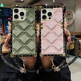 Handy Hülle Handyhüllen Für iPhone 15 Pro Max iPhone 14 13 12 11 Pro Max X XR XS 8 7 Plus Rückseite mit Handschlaufe Stoßresistent Geometrische Muster TPU PC