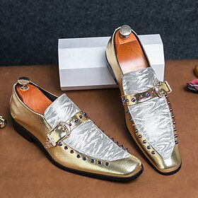 Men's Loafers  Slip-Ons Casual Shoes Dress Shoes British Style Plaid Shoes Plus Size Casual British Wedding Party  Evening PU Comfortable Slip Resistant Loafer